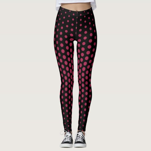 Leggings Motif de point techno violet profond (Devant)