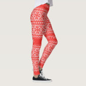Leggings Motif de pointillé1 rouge/blanc ID208 (Droite)