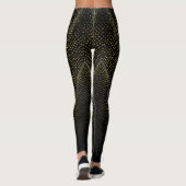 Leggings Motif de points abstraits | Similigravure noir et (Dos)