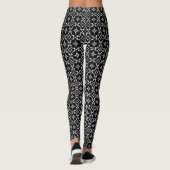 Leggings Motif de points Bokeh monochromes abstraits (Dos)