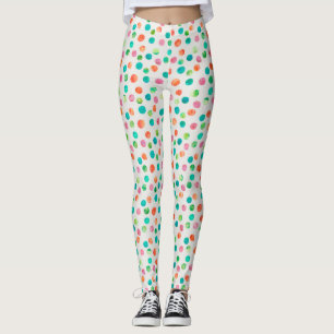 Leggings Motif de points d'aquarelle colorés
