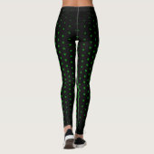 Leggings Motif de points de techno vert (Dos)