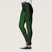 Leggings Motif de points de techno vert (Gauche)