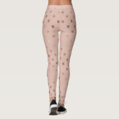 Leggings Motif de points en or rose chic (Dos)