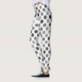 Leggings Motif de points Polka monochrome (points noirs et (Gauche)