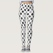Leggings Motif de points Polka monochrome (points noirs et (Devant)