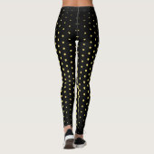 Leggings Motif de points techno jaune (Dos)