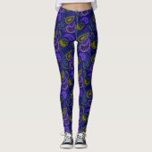 Leggings Motif de pois abstrait de concombres turcs (Devant)