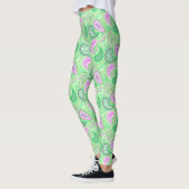 Leggings Motif de pois abstrait de concombres turcs (Gauche)