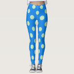 Leggings Motif de pois moderne de bleu et de chaux<br><div class="desc">Legging avec le motif de pois moderne de bleu et de chaux.</div>