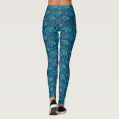 Leggings Motif de poisson bleu (Dos)