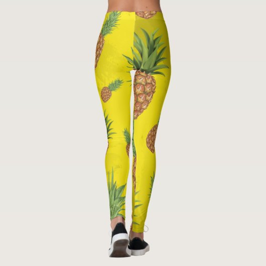 Leggings Motif de pomme de pin d'aquarelle 3 (Dos)