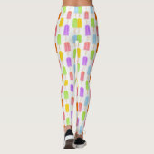 Leggings Motif de Popsicles arc-en-ciel d'été (Dos)