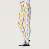 Leggings Motif de Popsicles arc-en-ciel d'été (Gauche)