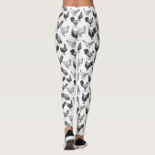 Leggings Motif de poulet de la ferme Retro Country (Dos)