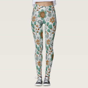 Leggings Motif de printemps coloré