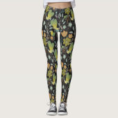 Leggings Motif de printemps foncé (Devant)
