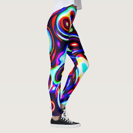 Leggings Motif de pulse de Neon vibrant (Droite)