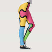 Leggings Motif de puzzle frappant  (Droite)