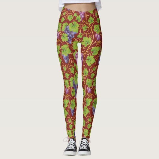 Leggings Motif de raisin (Devant)