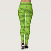 Leggings Motif de Raptor Vert (Dos)