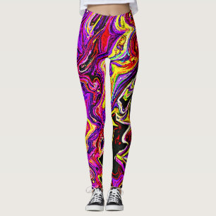 Leggings Motif de rayonnement lumineux