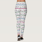 Leggings Motif de rayure de lama (Dos)