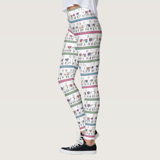 Leggings Motif de rayure de lama (Gauche)