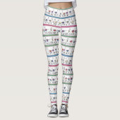 Leggings Motif de rayure de lama (Devant)