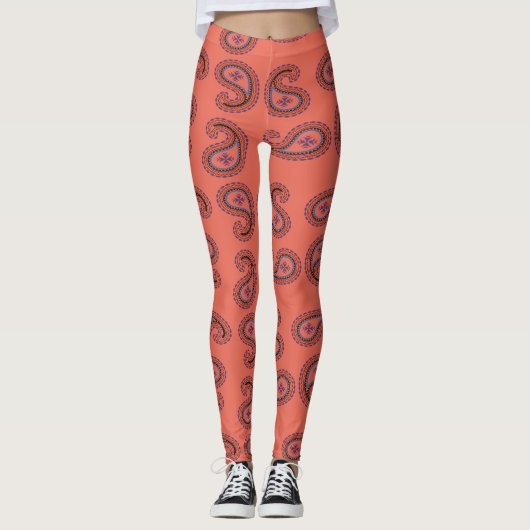 Leggings motif de red paisley (Devant)