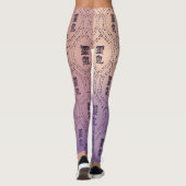 Leggings Motif de Reiki sur le pastel pourpre (Dos)