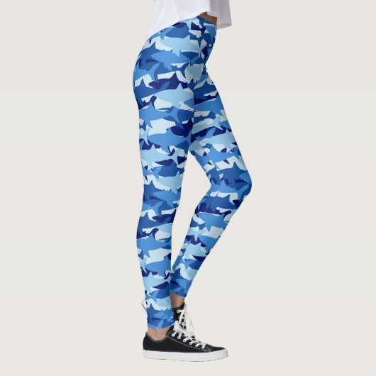Leggings Motif de requin bleu (Droite)