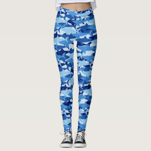 Leggings Motif de requin bleu