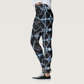 Leggings Motif de réseau néon futuriste (Gauche)