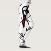 Leggings Motif de rétention : Abstrait noir, blanc, gris et (Droite)