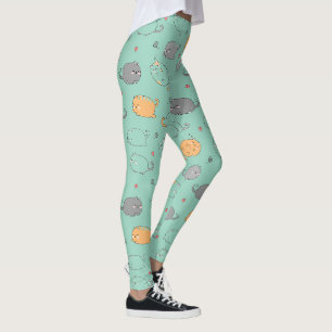 Leggings Motif de rêves de chat endormi mignon et cosy