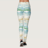 Leggings Motif de rivage de bécasseau côtier (5) (Dos)