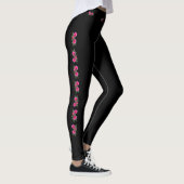Leggings Motif de rose noir (Droite)