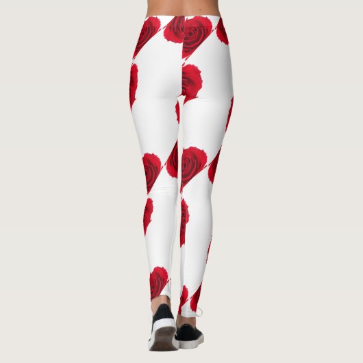 Leggings motif de roses rouges (Dos)