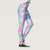 Leggings Motif de ruban abstrait pastel (Droite)