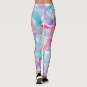 Leggings Motif de ruban abstrait pastel (Dos)