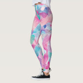 Leggings Motif de ruban abstrait pastel (Gauche)