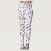 Leggings Motif de rubans de sensibilisation aux violets épa (Devant)