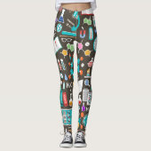 Leggings Motif de science et de chimie confortable (Devant)