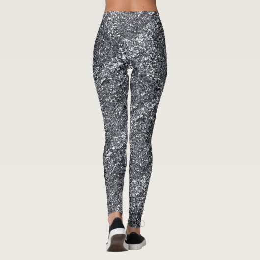 Leggings Motif de séquence argent (Dos)