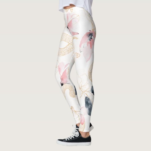 Leggings Motif de serpent rose (Gauche)