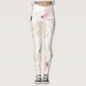 Leggings Motif de serpent rose (Devant)