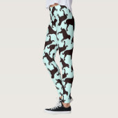Leggings Motif de silhouette de chien du Black Lab  (Gauche)