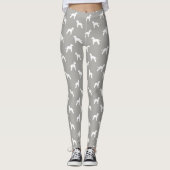 Leggings Motif de silhouettes de Bedlington Terrier (Devant)