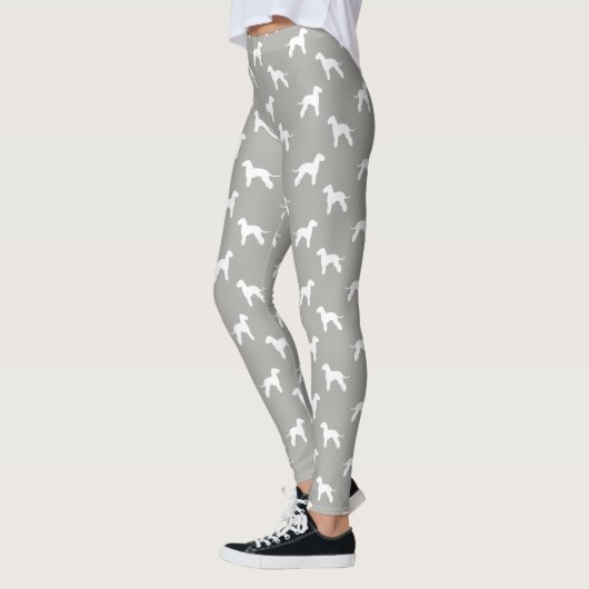 Leggings Motif de silhouettes de Bedlington Terrier (Gauche)